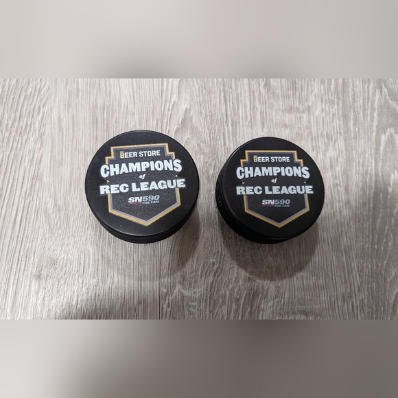 Two Brand New Hockey Pucks - Picture 2 of 2